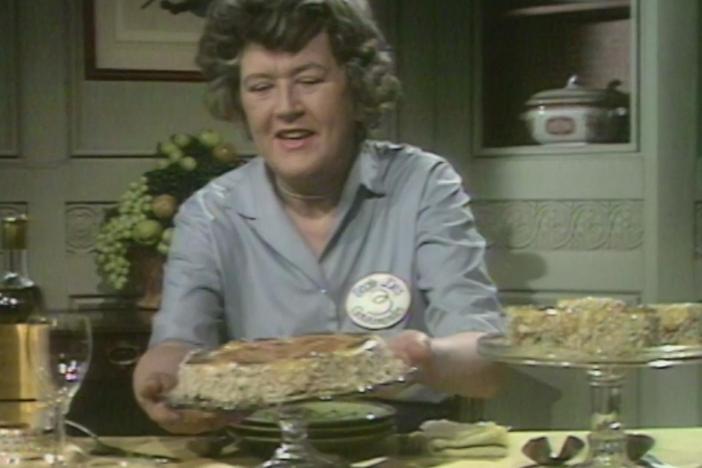 The French Chef's Julia Child transforms Cinderella custard into an elegant dessert.