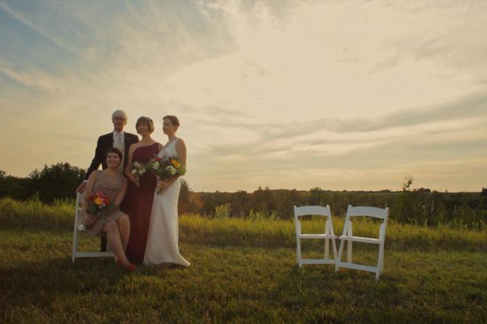 The family celebrates Sharon's wedding. Trisha discusses how her gender identity is fluid.