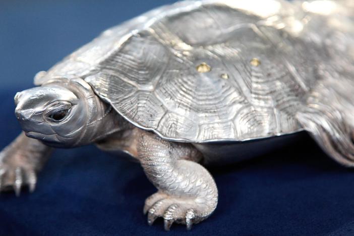 Appraisal: Japanese Silver Tortoise, ca. 1900, from Myrtle Beach Hour 3.