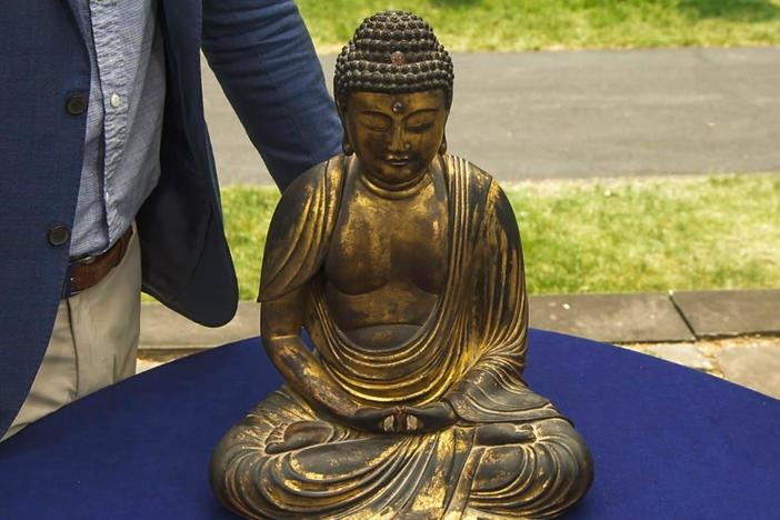 Appraisal: Early 18th C. Japanese Gilt-wood Buddha
