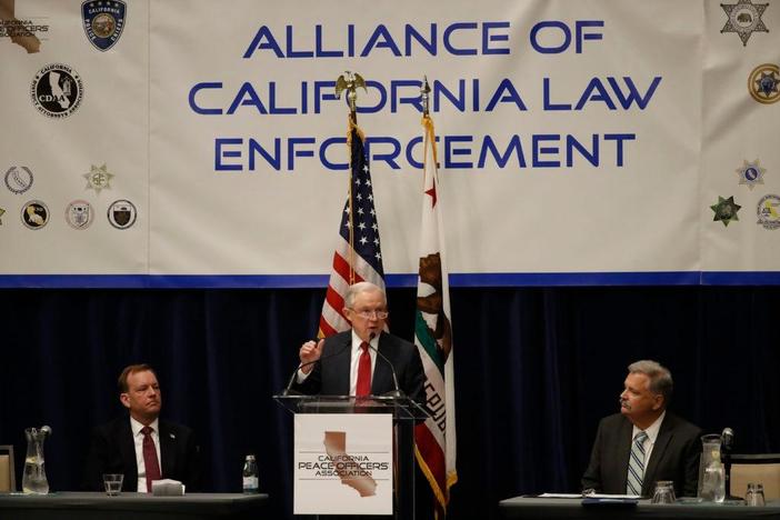 The U.S. Department of Justice sues California over its immigration policy.