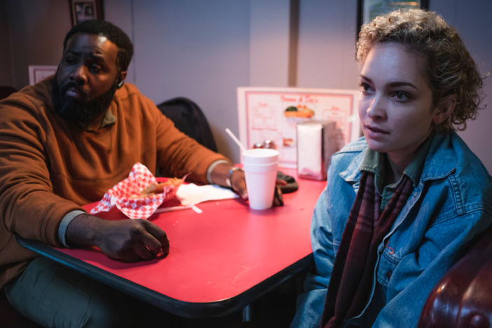 Two strangers make a connection while stranded at a truck stop.
