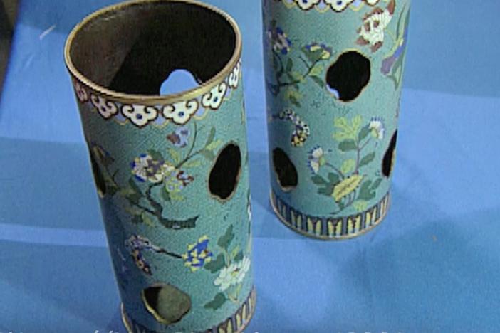 Appraisal: Chinese Cloisonné Hat Stands, ca. 1800