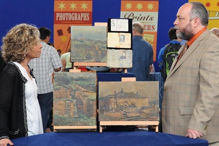 Appraisal: Franz Peter Kien Paintings of Terezin, from Santa Clara, Hour 3.
