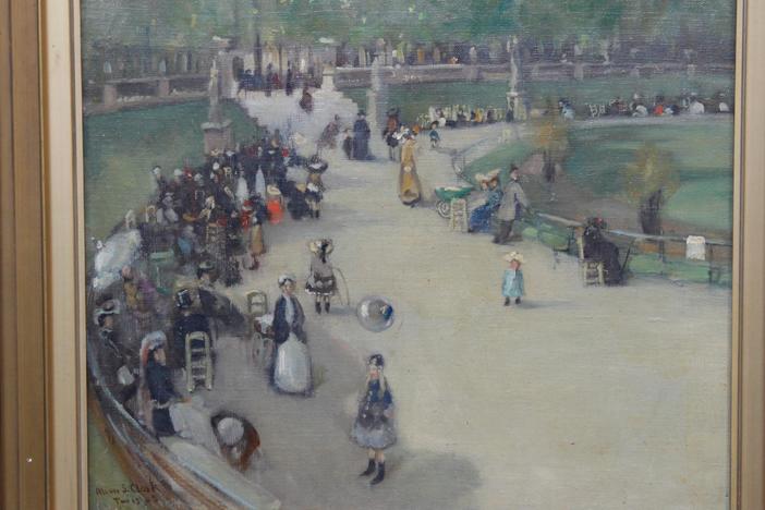 Appraisal: Alson Skinner Clark Oil Painting, ca. 1900, from Boston Hour 2.