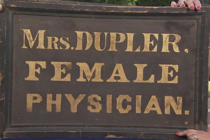 Appraisal: Female Physician Trade Sign, ca. 1835