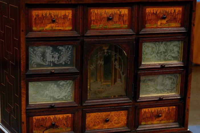 Mary Cunningham appraises an Italian Curio Cabinet, ca. 1680, in Spokane Hour 3.