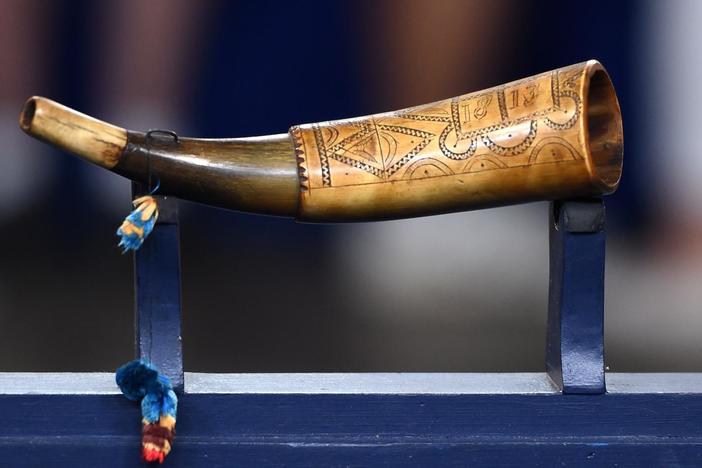 Appraisal: 1813 Seminole Powder Horn, from Little Rock Hr 1.