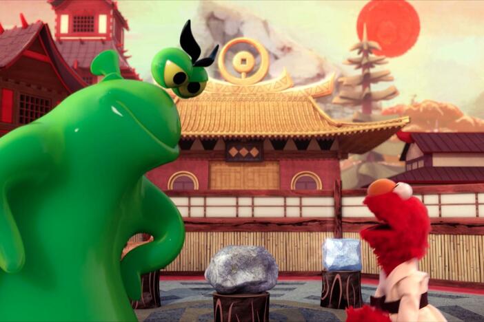 The Ooze has been destroying all of the town’s shapes! Can Karate Elmo save the day? 
