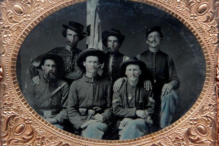 Appraisal: Civil War Federal Group Tintype, ca. 1865, from Corpus Christi Hour 1.