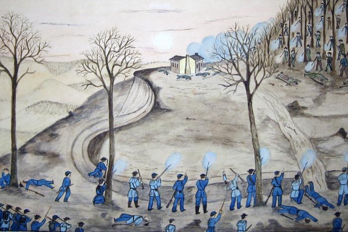 What can this painting tell us about a turning point in the Civil War?