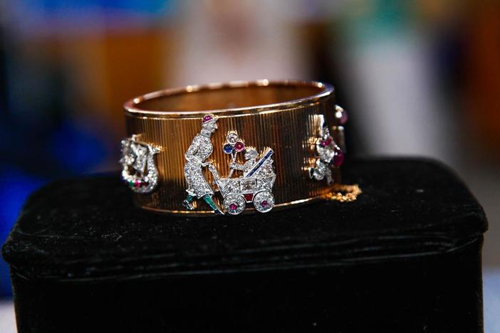 Appraisal: Art Deco Bracelet with Charms, ca. 1939