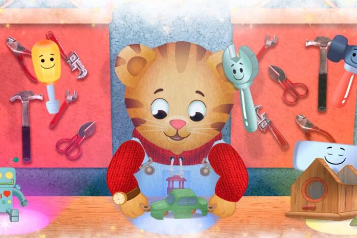 Daniel imagines that his tools can sing and dance and help him fix all kinds of things. 