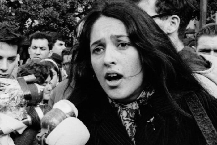 Singer Joan Baez was one of the peaceful protesters of the farmworkers’ movement.