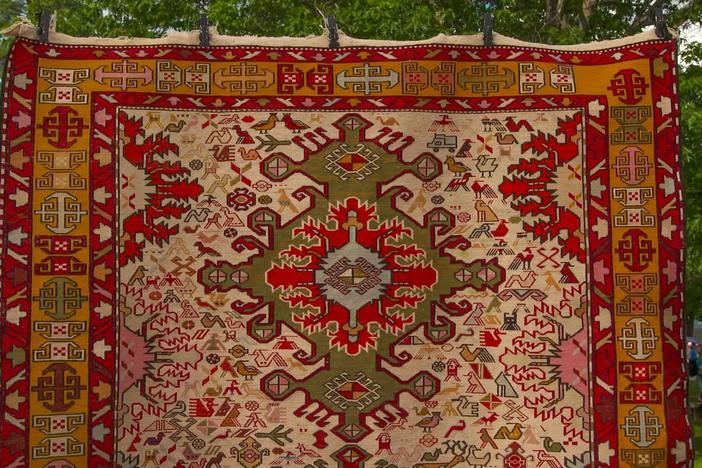 Appraisal: Iranian Silk Soumak Rug, ca. 1960