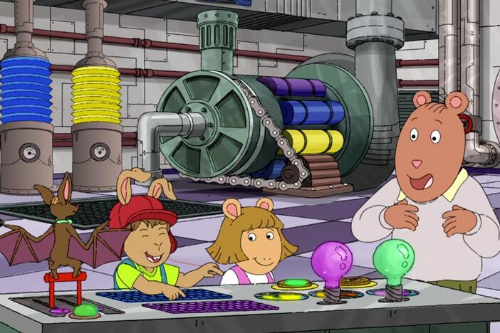 Bud and DW get a tour of Brain's brain.