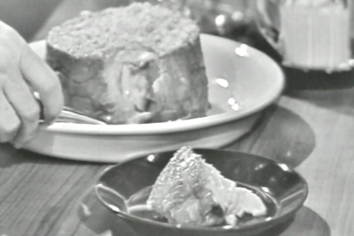 Julia Child, The French Chef, explores desserts using caramel.