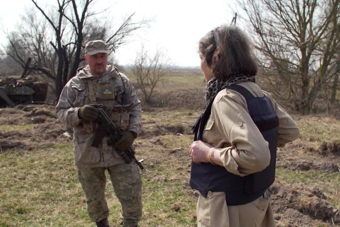 Christiane Amanpour reports from the outskirts of Kyiv.
