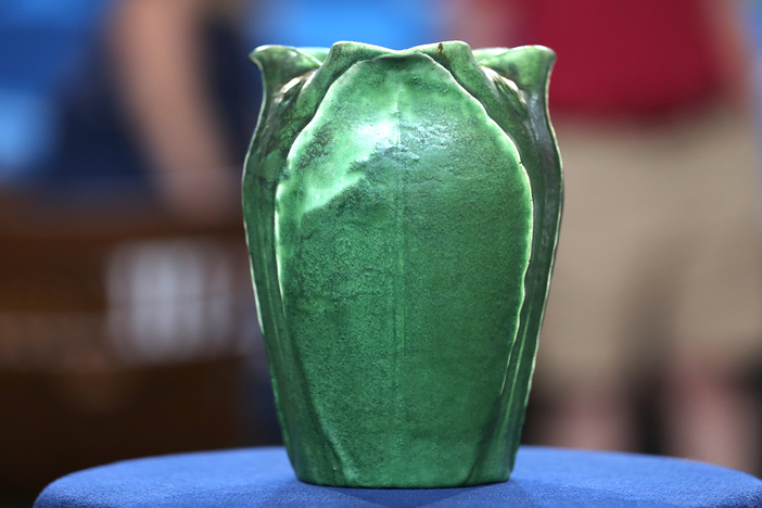Appraisal: Grueby Lobed Vase, ca. 1904, from St. Louis Hour 3