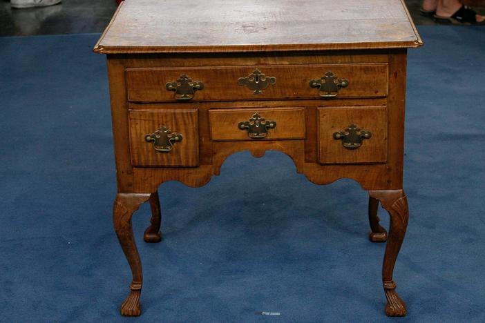 Appraisal: Philadelphia Tiger Maple Lowboy