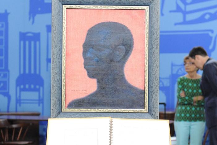 Appraisal: Vladimir Tretchikoff Painting with Inscribed Book, from Santa Clara, Hour 3.