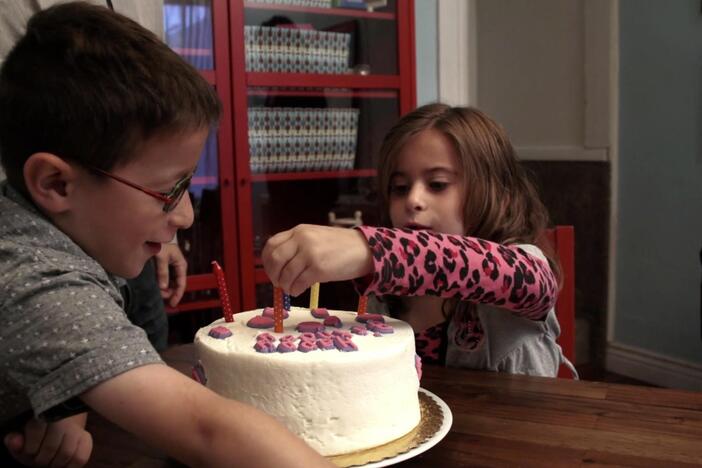 There are lots of different feelings at the surpise birthday party. 