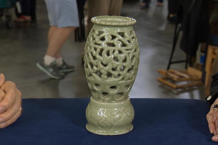 Appraisal: Ming Dynasty Chinese Celadon Lantern, in Virginia Beach Hour 3.