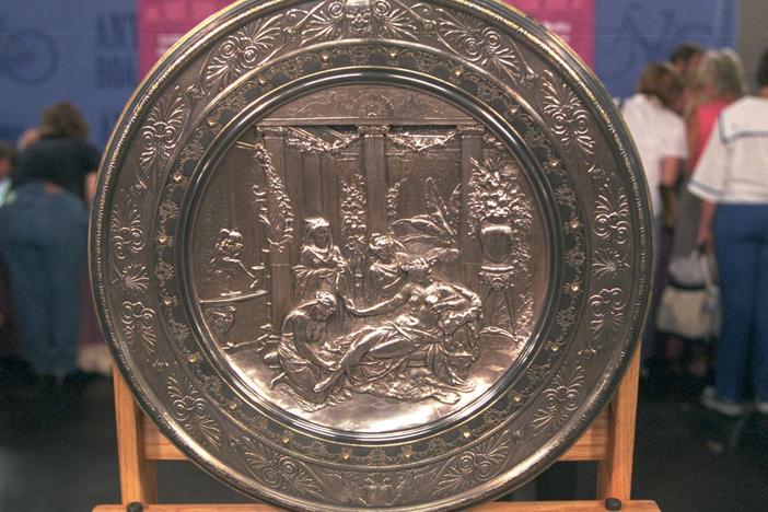 Appraisal: 1876 Elkington & Co. Electroplate Plaque, from San Diego.