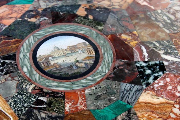 Appraisal: Micromosaic & Pietra Dura Table, ca. 1860, from Atlanta Hour 3.