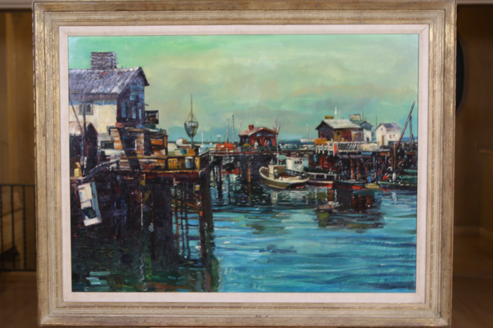 Appraisal: Filastro Mottola Oil Painting, ca. 1950