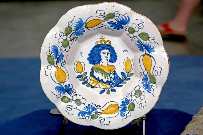 Appraisal: Delft Commemorative Plate, ca. 1695, from Jacksonville Hour 2.