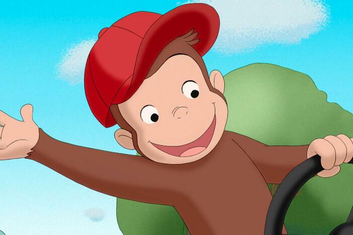 George and his friends plant flowers in the park./It's time for the Great Golden Egg Hunt.