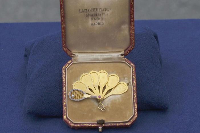 Appraisal: Lacloche Frères Tennis Racket Pendant, ca. 1901