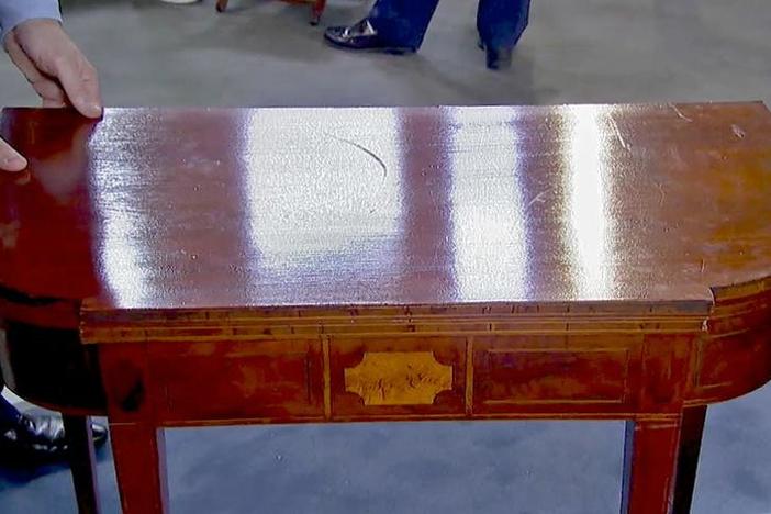 Appraisal: Federal Inlaid Mahogany Games Table, ca. 1810, from Jacksonville Hour 3.