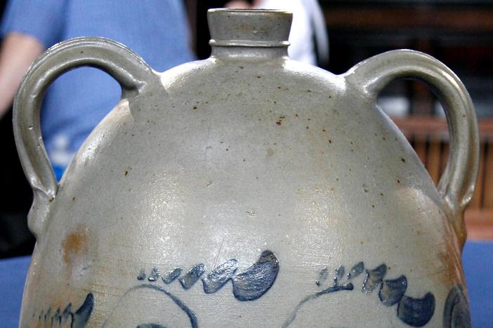 Appraisal: 19th-Century Eberhart Stoneware Jug & Jar, from Baltimore Hour 3.