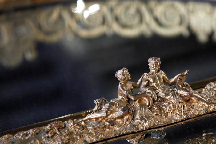 Appraisal: French Regency Gilt Bronze Plateau, from ROADSHOW's Special: Greatest Gifts.