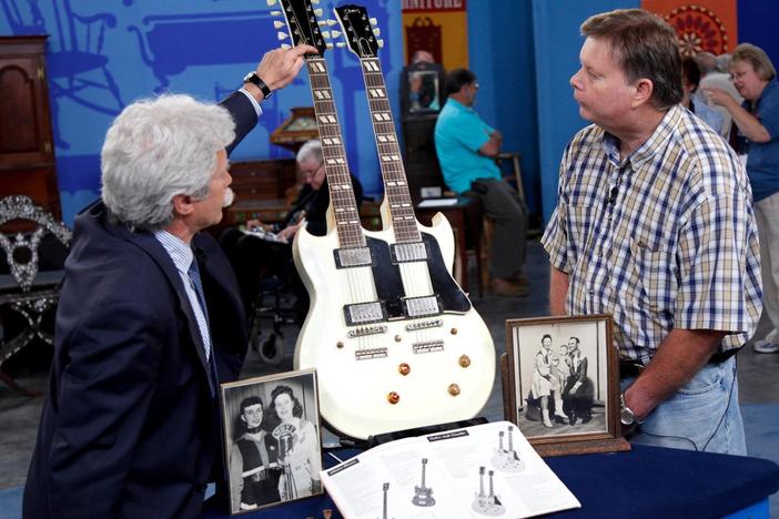 Frederick Oster appraises a unique two-neck Gibson guitar.