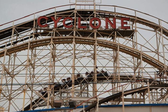 To rebuild the coastline, engineers are pumping sand onto New York’s Coney Island beach.