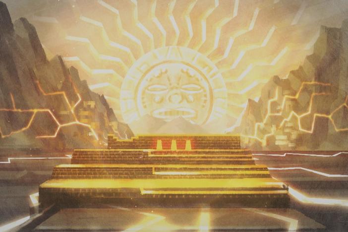 A temple at the center of Cuzco, Peru, marks the place of Inca origins.