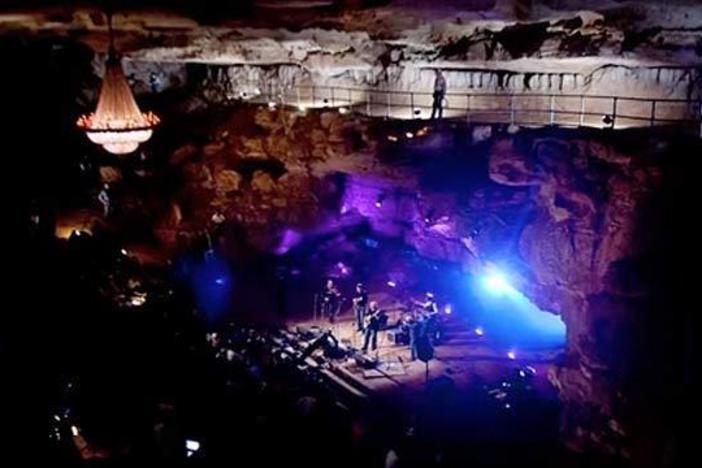 The series' creator, crew & the cave staff relate the birth of Bluegrass Underground.