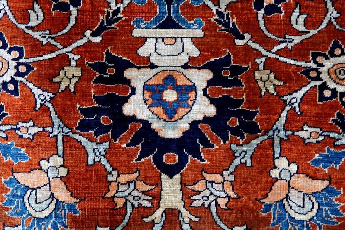 Appraisal: Silk Persian Tabriz Rug, ca. 1890, from Tulsa Hour 3