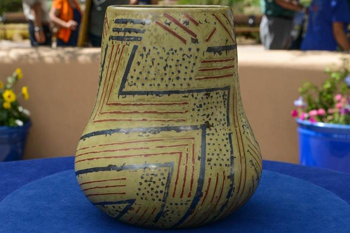 Appraisal: Jean Dunand Enameled Copper Vase, ca. 1920