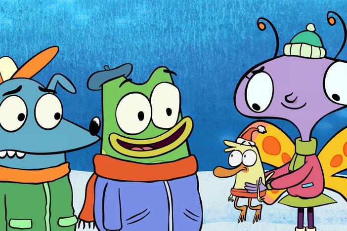 Ingrid Svenson-Benson teaches the kids about her Swedish Christmas traditions.