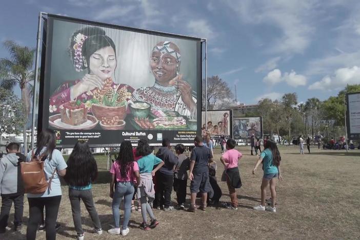 Florida school uses art displays from around the world to promote diversity and inclusion