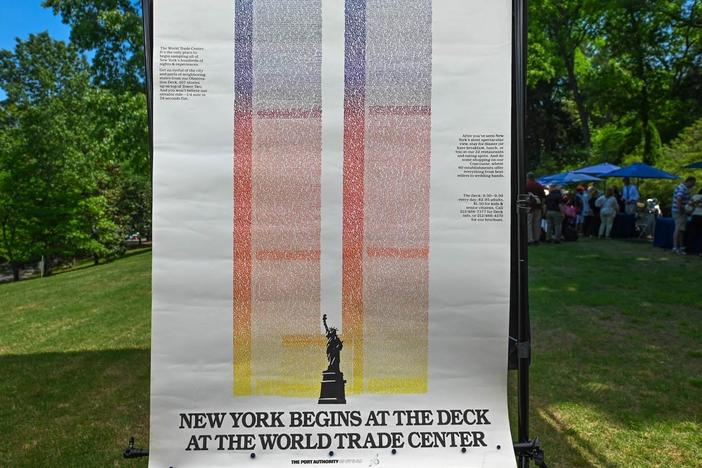 Appraisal: World Trade Center Bus Stop Poster, ca. 1987