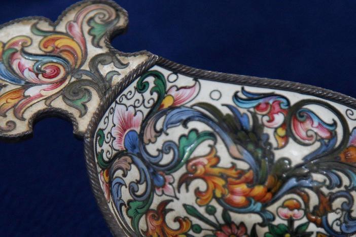 Appraisal: Ovchinnikov Russian Enamel & Silver Kovsh