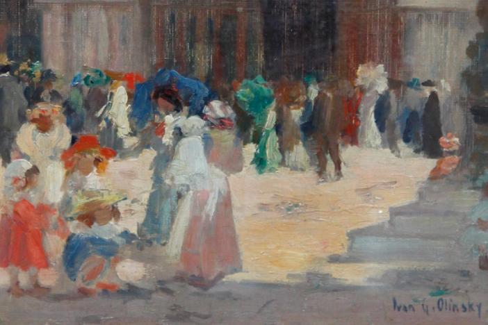 Appraisal: 1915 Ivan Olinsky Oil Painting, from Tulsa Hour 2