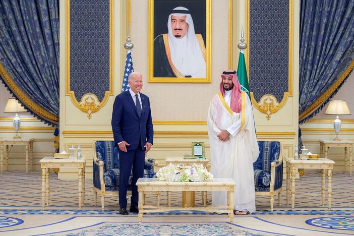 Biden visits the Middle East as his domestic agenda is dealt a major blow
