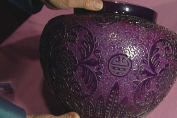 Appraisal: Steuben Plum Jade Vase, ca. 1928, from Vintage Denver.