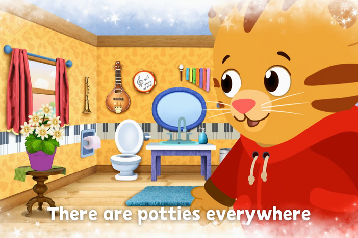 Sing along with Daniel Tiger as he sings about all the places you can find a potty.